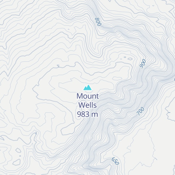 Map of Mount Wells