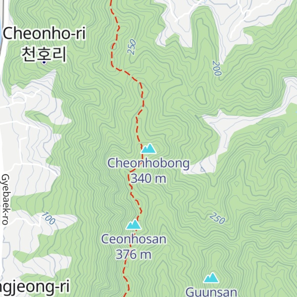 Map of Cheonhobong