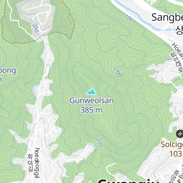 Map of Gunweolsan