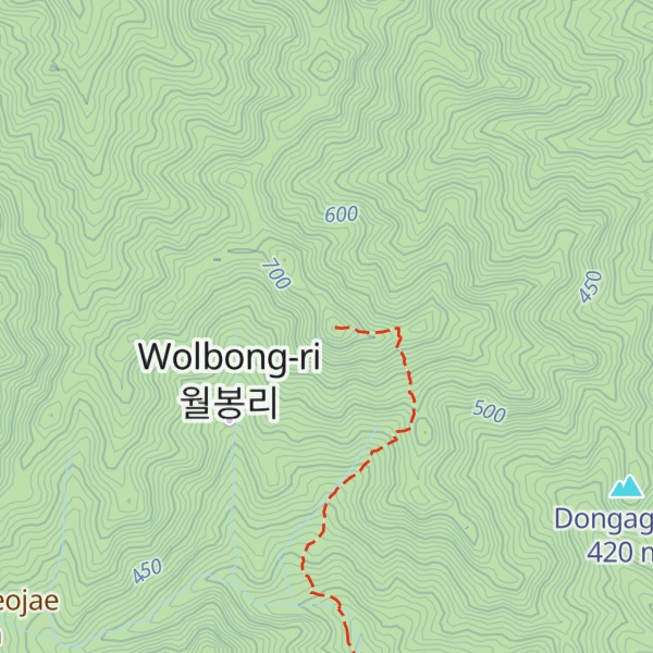 Map of Dongaksan siroobong