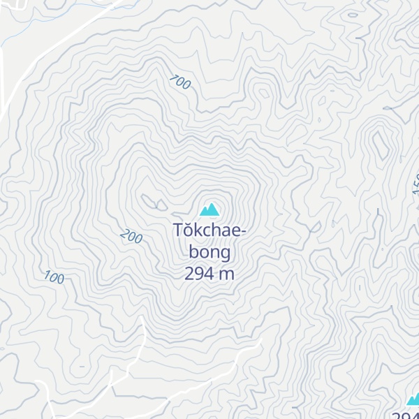 Map of Tŏkchae-bong