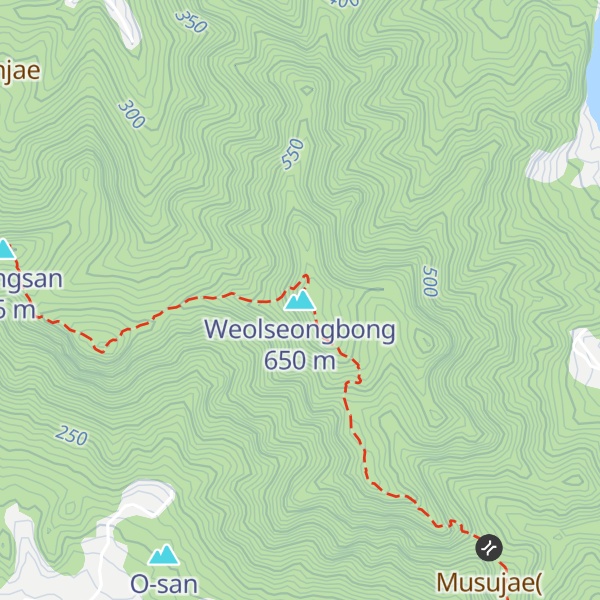 Map of Weolseongbong