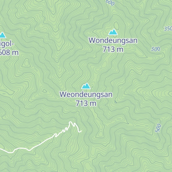 Map of Weondeungsan