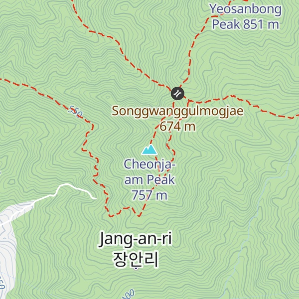 Map of Cheonja-am Peak