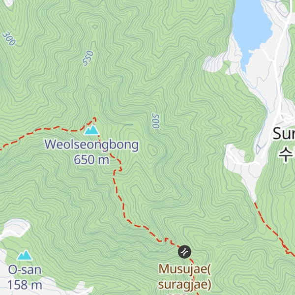 Map of Wŏlsŏng-bong