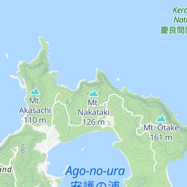 Map of Mt. Nakataki