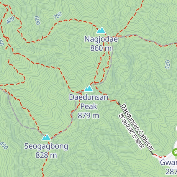 Map of Daedunsan Peak