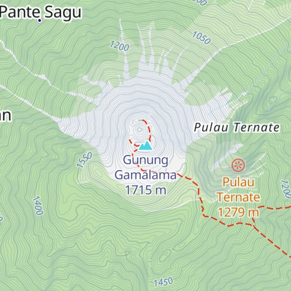 Map of Gunung Gamalama