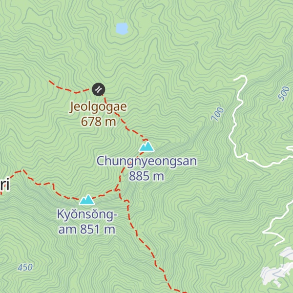 Map of Chungnyeongsan