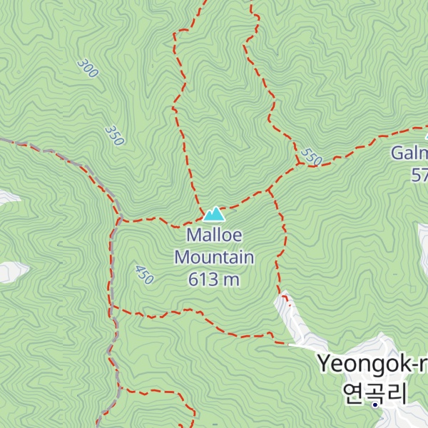 Map of Malloe Mountain