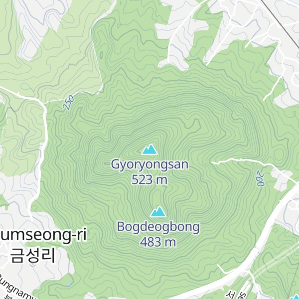Map of Gyoryongsan