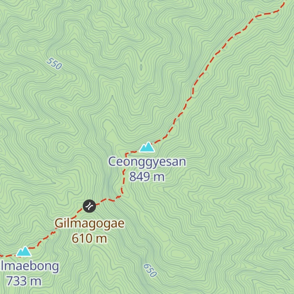 Map of Ceonggyesan