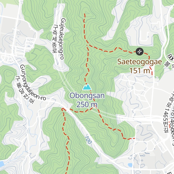 Map of Obongsan