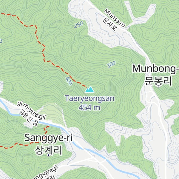 Map of Taeryeongsan