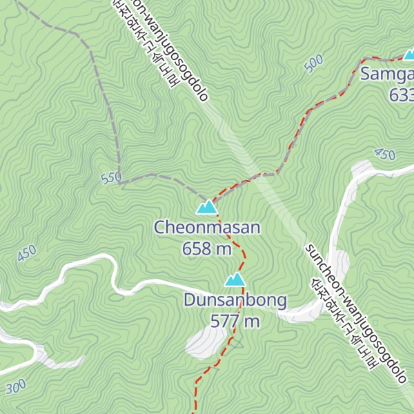 Map of Cheonmasan