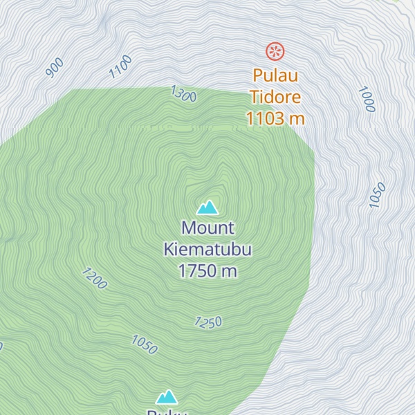 Map of Mount Kiematubu