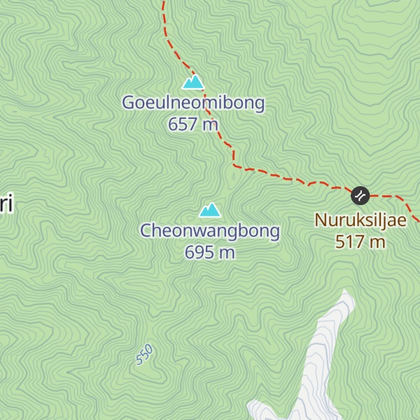 Map of Cheonwangbong