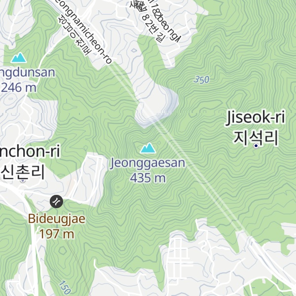 Map of Jeonggaesan