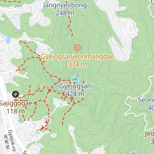 Map of Phoenix peak