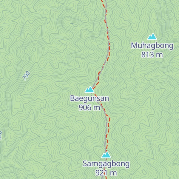 Map of Baegunsan