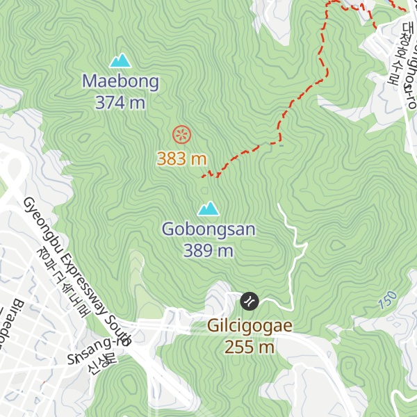 Map of Gobongsan