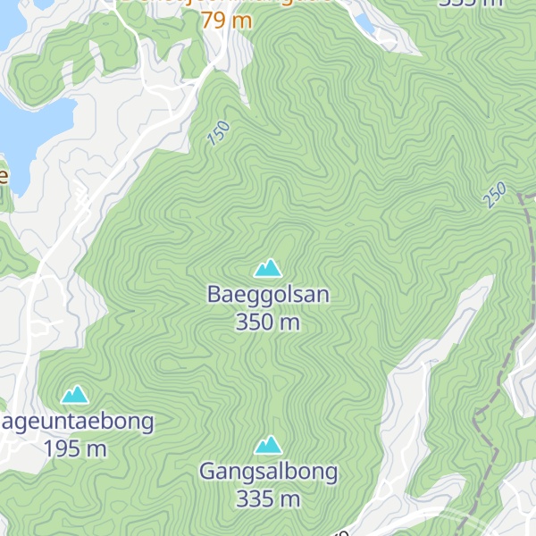 Map of Baeggolsan