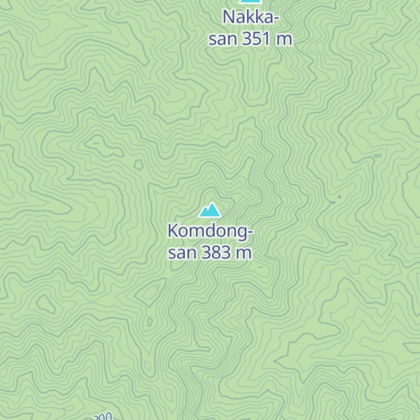 Map of Komdong-san