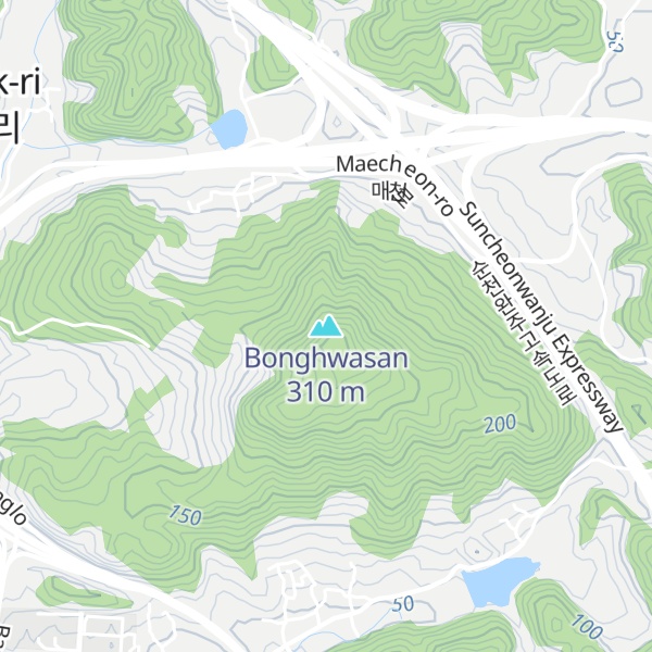 Map of Bonghwasan