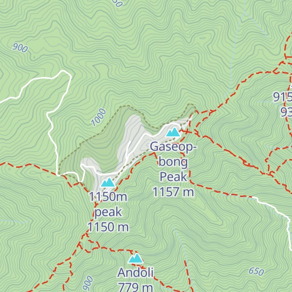 Map of 1155m peak