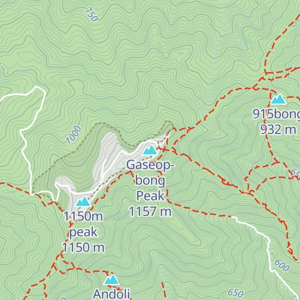 Map of Gaseop-bong Peak