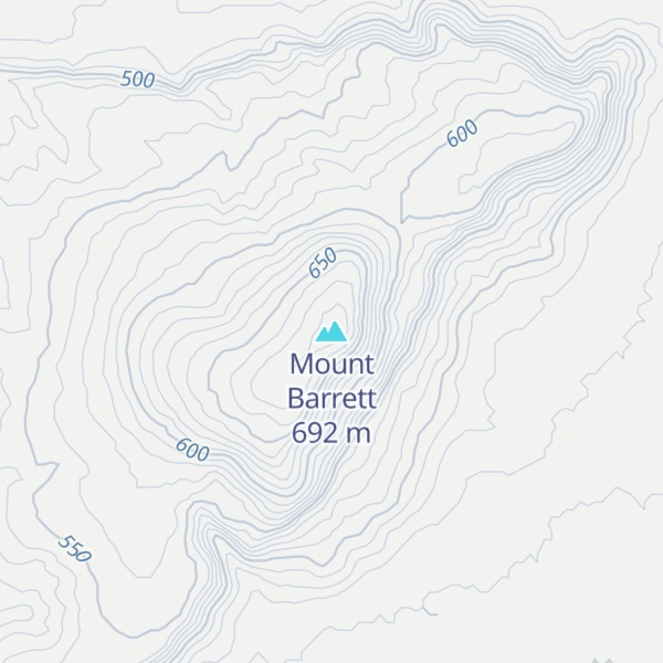 Map of Mount Barrett