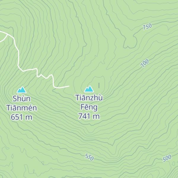 Map of Tiānzhù Fēng