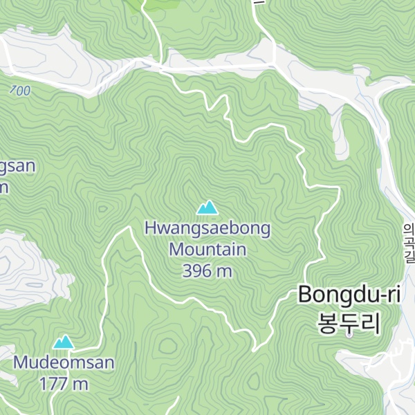 Map of Hwangsaebong Mountain