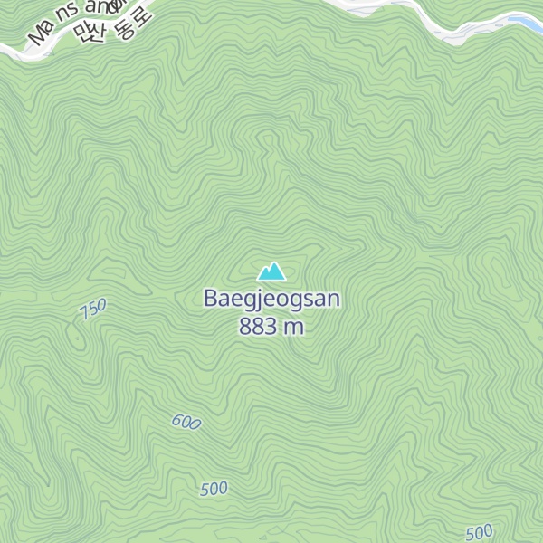 Map of Baegjeogsan