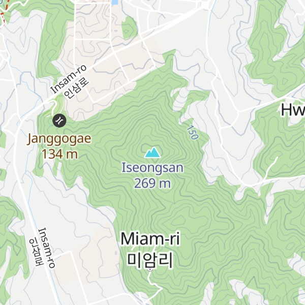 Map of Iseongsan
