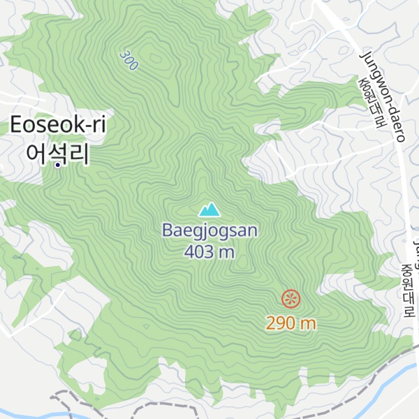 Map of Baegjogsan