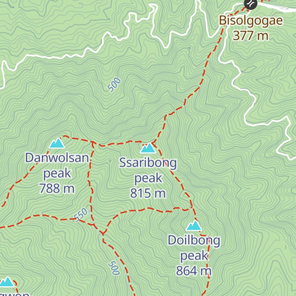 Map of Ssaribong peak