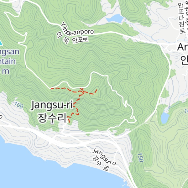 Map of Bonghwasan Mountain