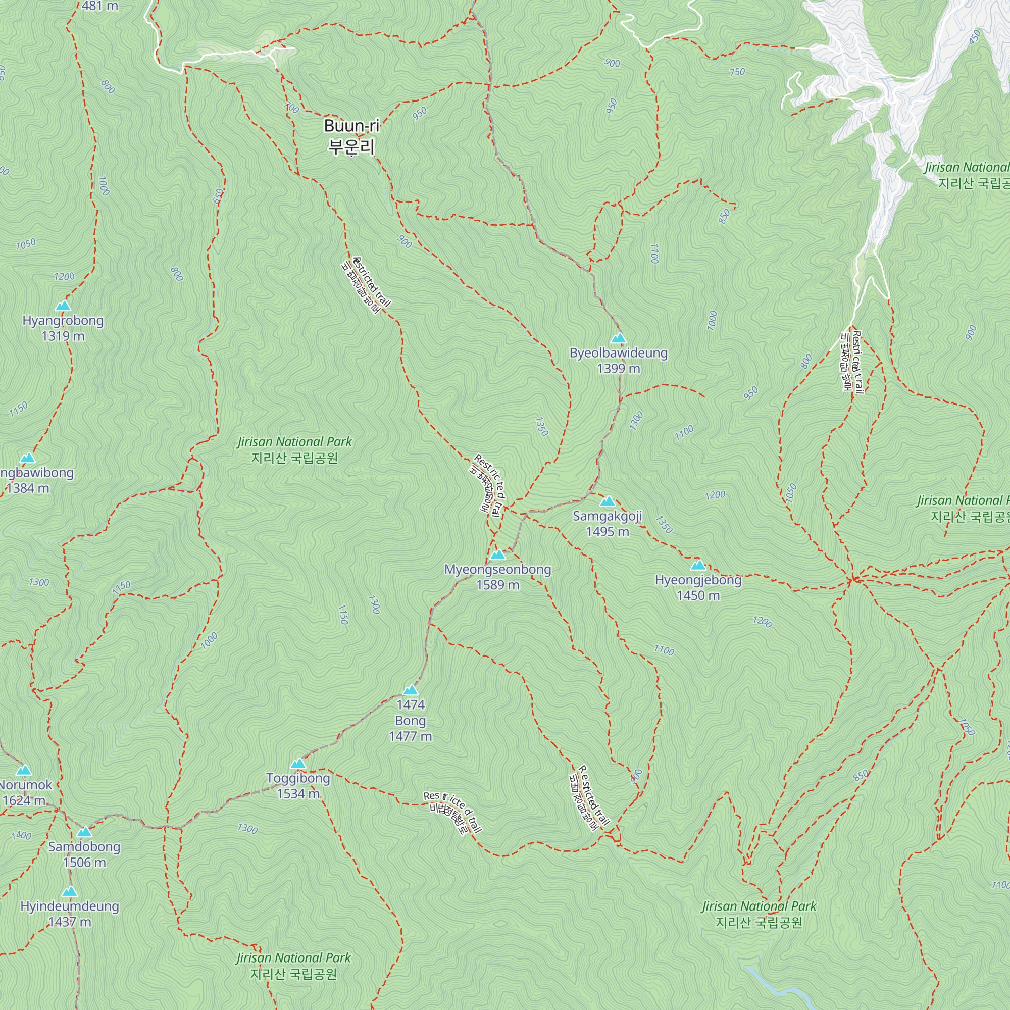 Yeonhacheon Shelter map