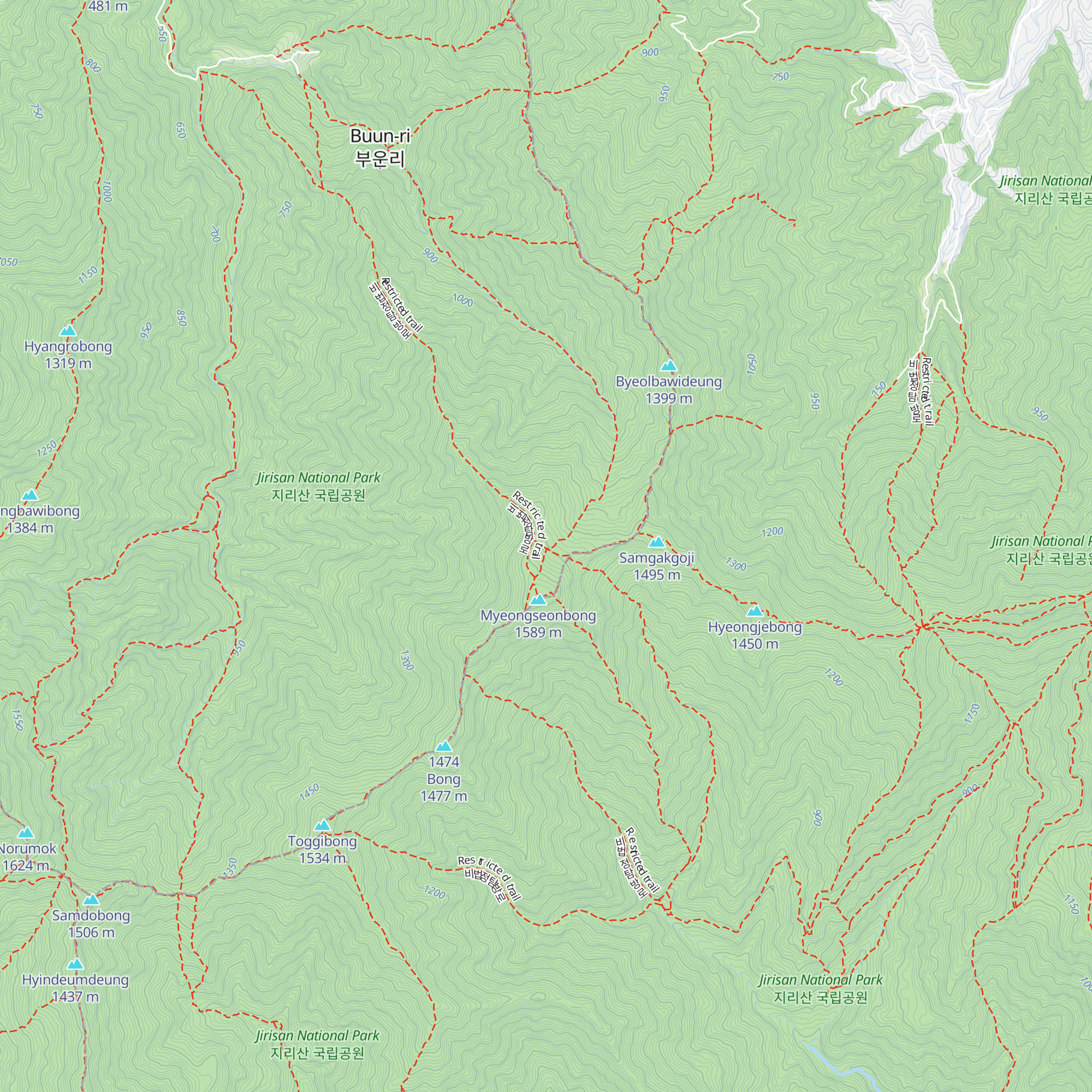 Yeonhacheon Shelter map