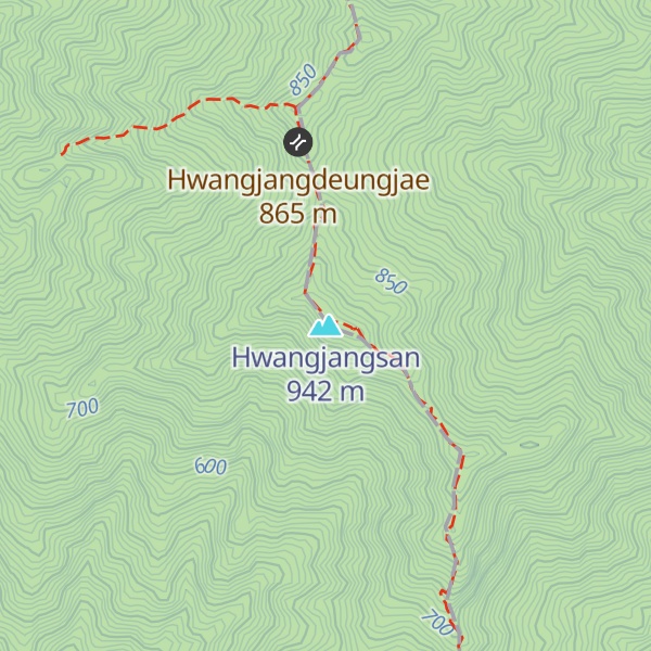 Map of Hwangjangsan