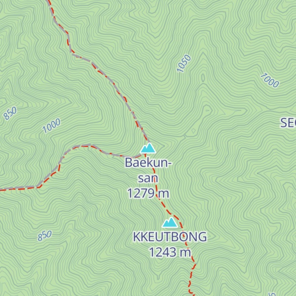Map of Baekun-san