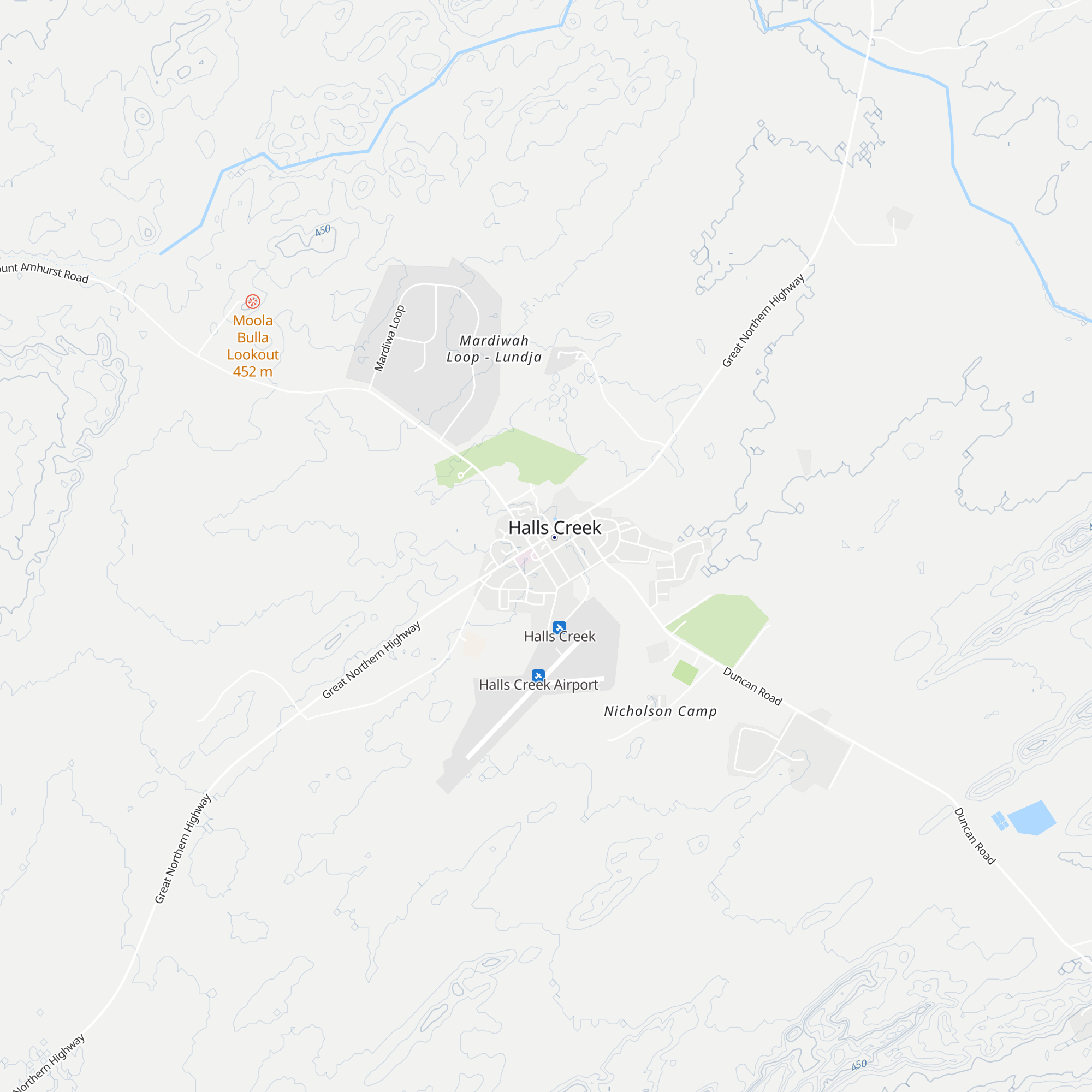 Halls Creek Visitors' Centre map