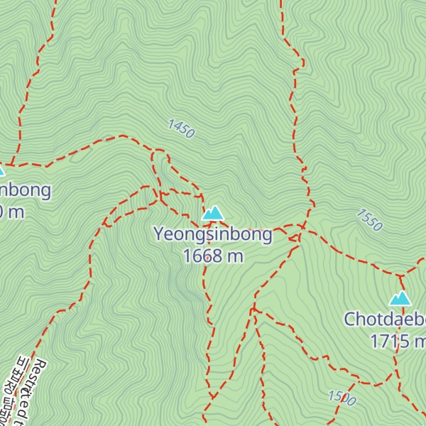Map of Yeongsinbong