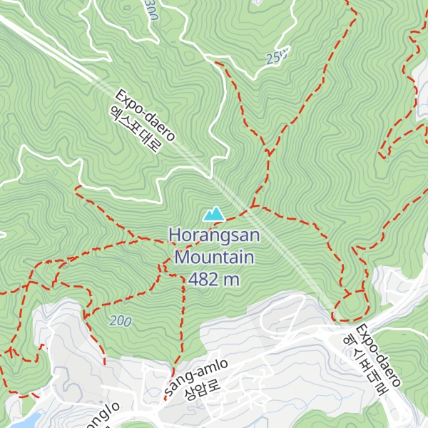 Map of Horangsan Mountain