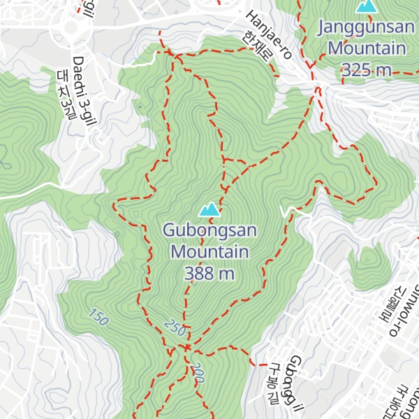 Map of Gubongsan Mountain