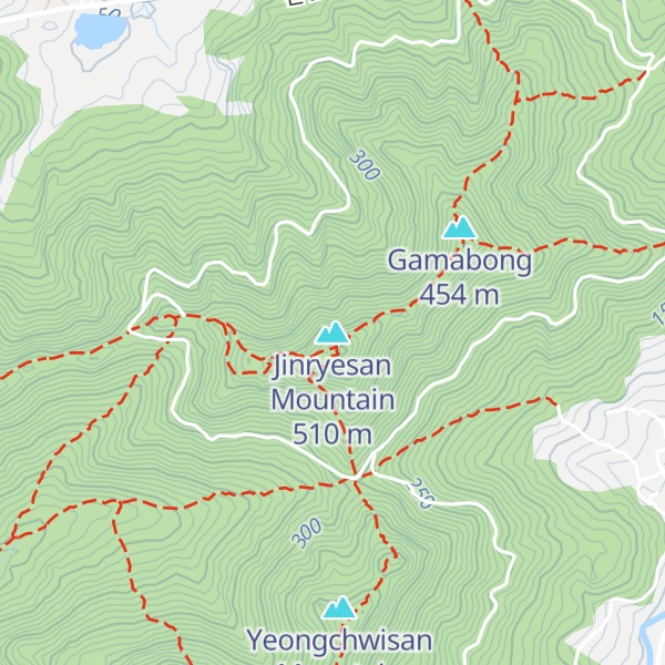 Map of Jinryesan Mountain