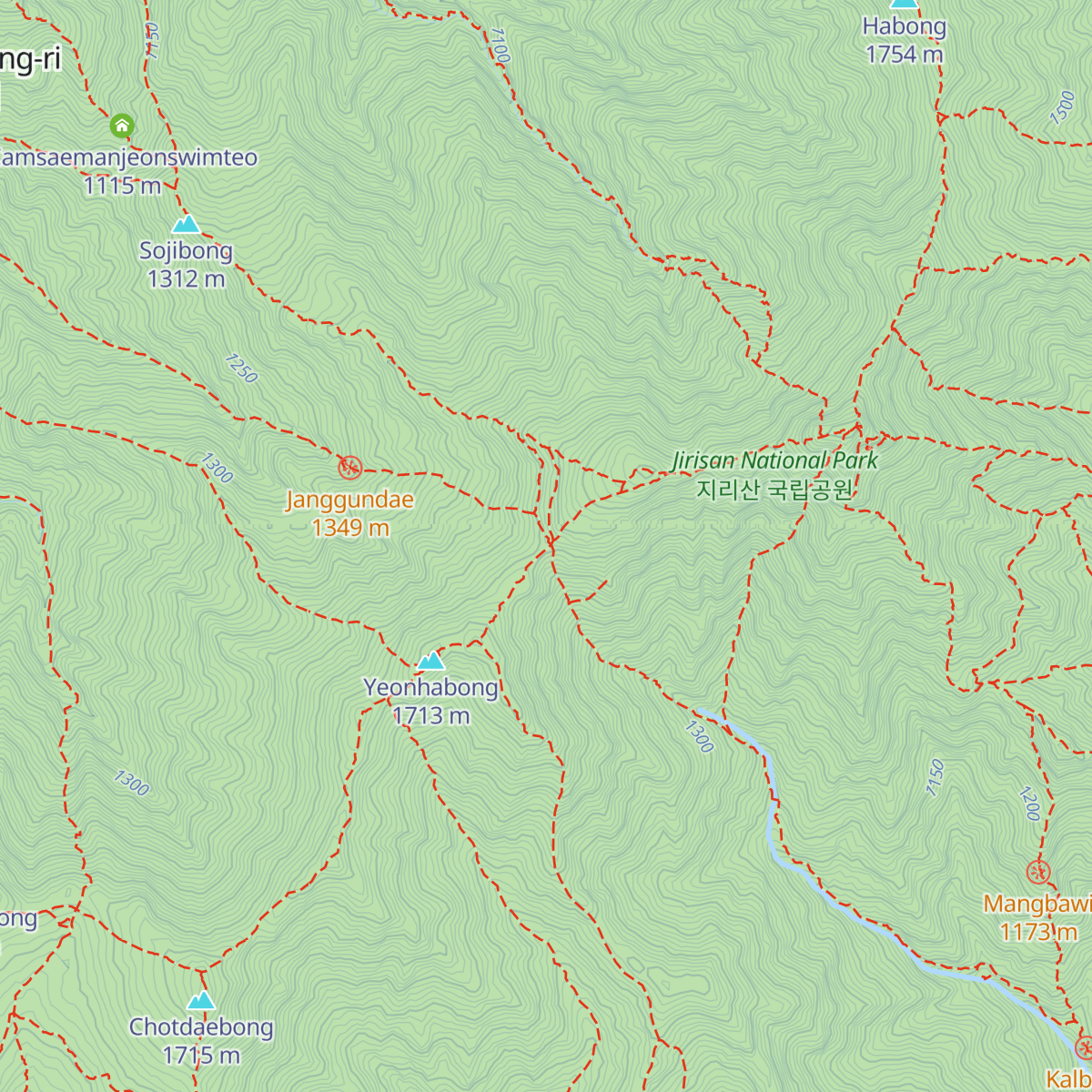 Jangteomok Shelter map