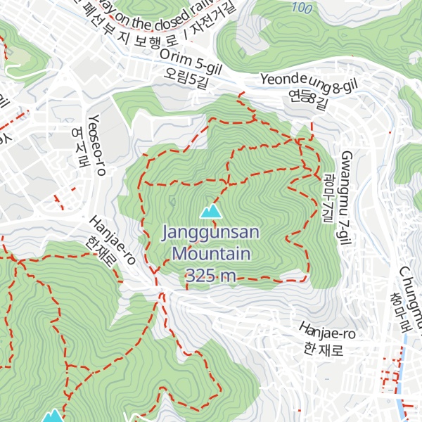 Map of Janggunsan Mountain