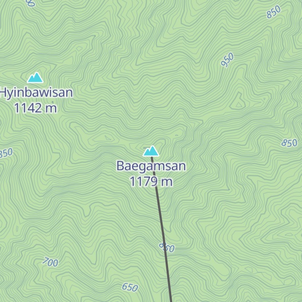 Map of Baegamsan